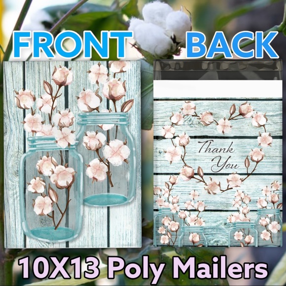 25 10X13 Cotton Thank You Poly Mailers Shipping Envelopes Bags PRICE IS FIRM - Picture 4 of 8